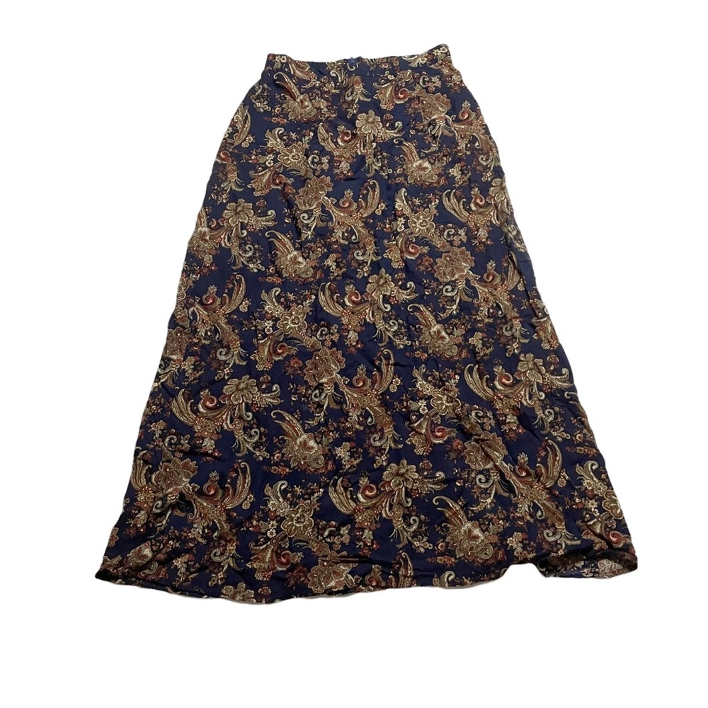 Herman Geist Paisley Patterned Midi Maxi Skirt Formal Casual Business Office - Picture 2 of 8